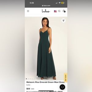 Lulu’s Emerald Maxi Dress